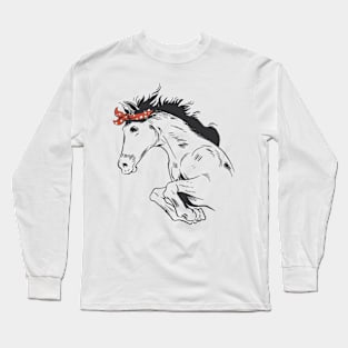 Bandana wild horse Long Sleeve T-Shirt